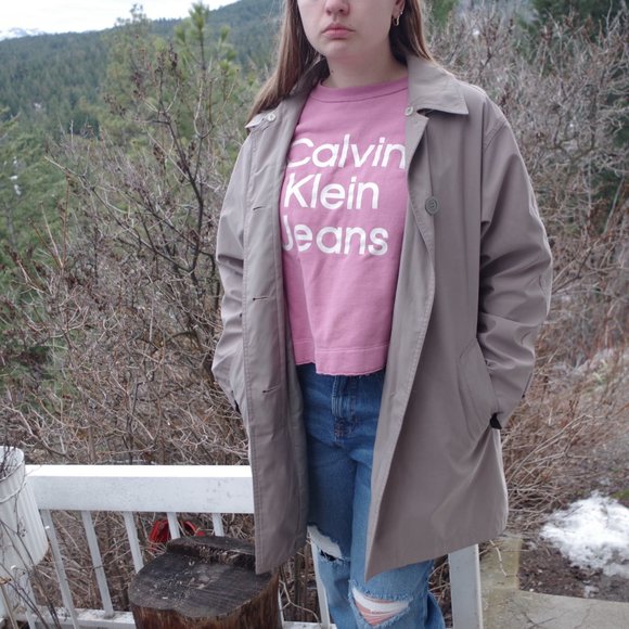 Liz Claiborne Trench Coat Size Small - Picture 3 of 6